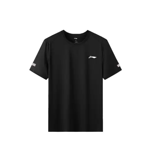 Li Ning T Shirts Men's Crew Neck Moderate Straight Fit