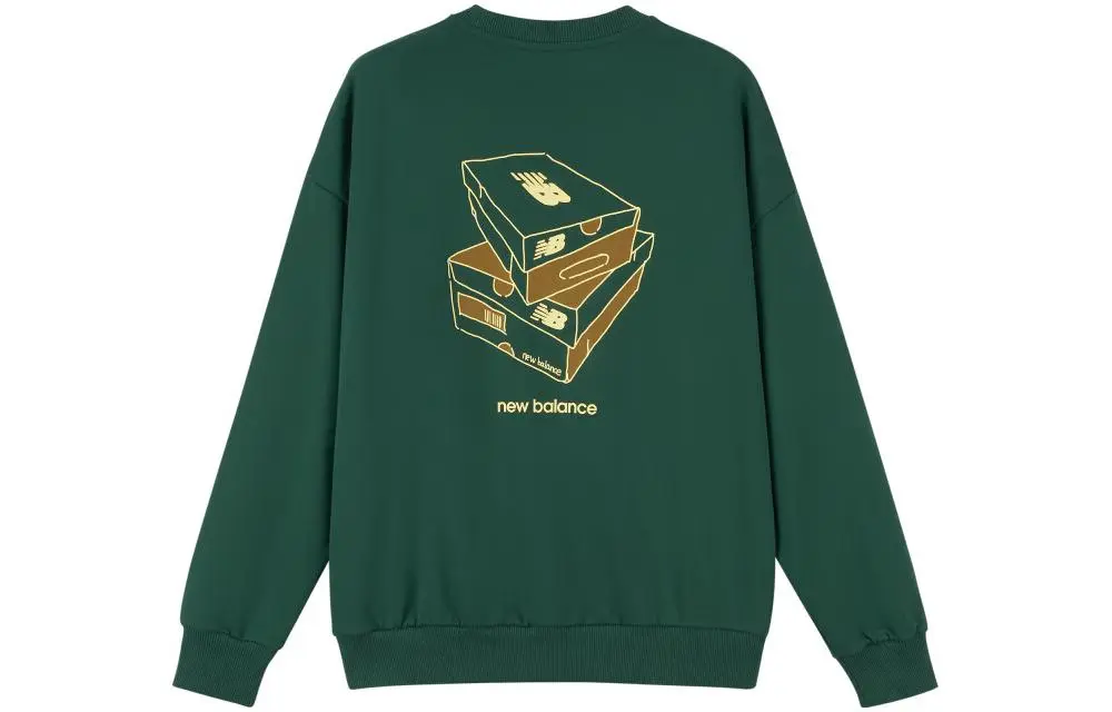 New Balance Sweatshirts Men's Green Crew Neck Moderate Regular