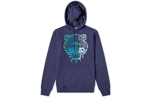 KENZO Sweatshirts Men's Blue Hooded Moderate