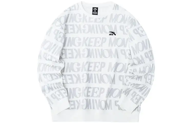 ANTA Life Collection Sweatshirts Unisex White Crew Neck Moderate Regular
