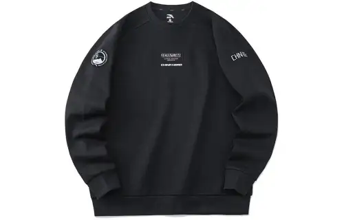 ANTA Variety Training Collection Sweatshirts Men's Black Crew Neck Moderate