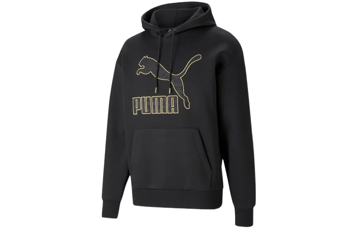 PUMA POWER Sweatshirts Men's Black Hooded Moderate Regular