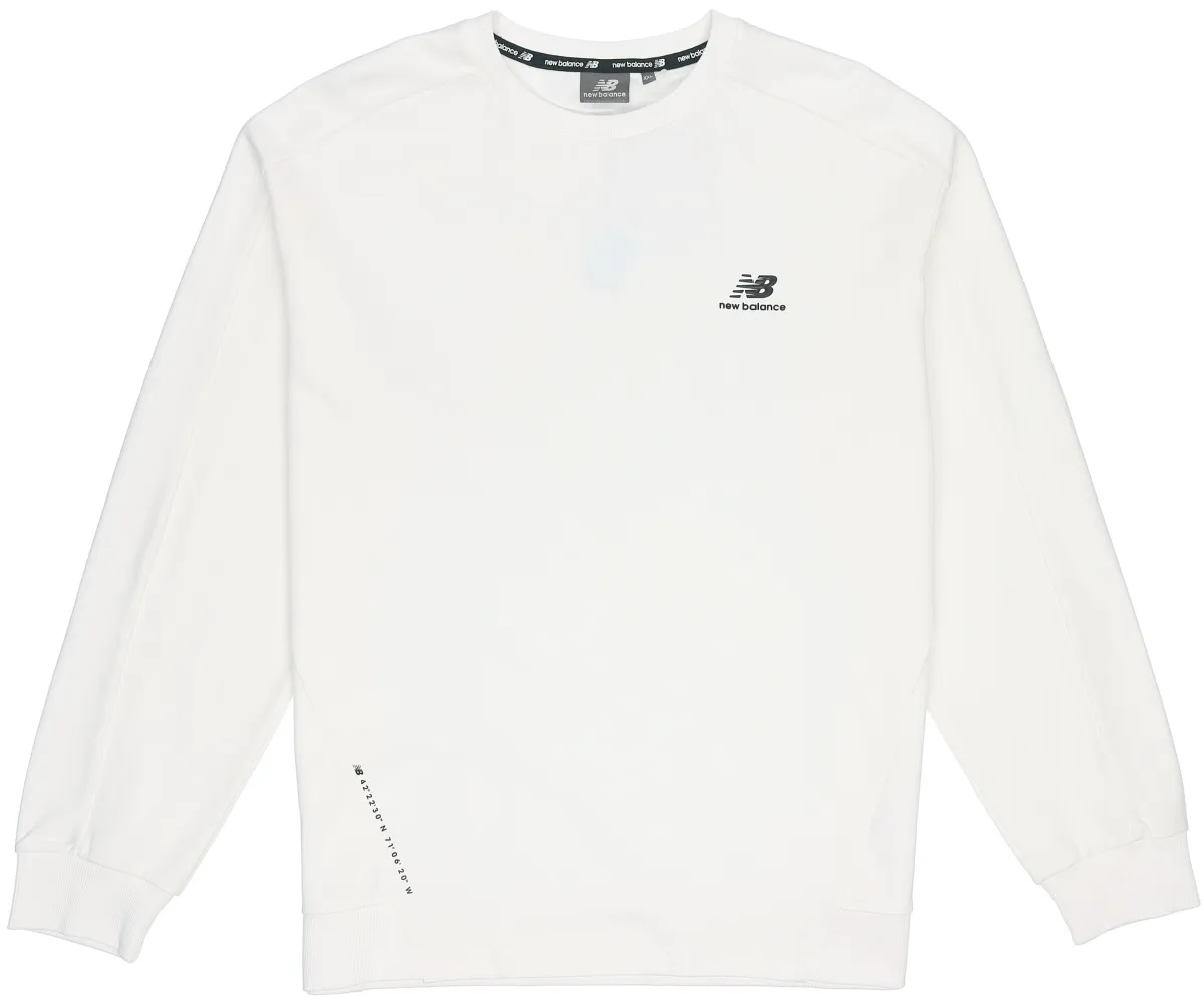 New Balance Sweatshirts Unisex White Crew Neck Moderate Regular