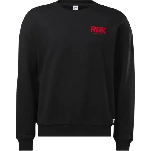 Reebok Sweatshirts Men's Black Crew Neck Moderate Regular