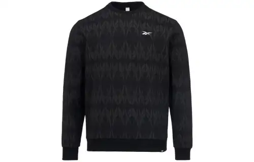 Reebok Sweatshirts Unisex Black Crew Neck Moderate Regular