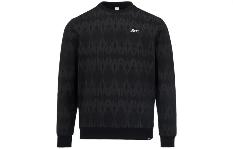 Reebok Sweatshirts Unisex Black Crew Neck Moderate Regular