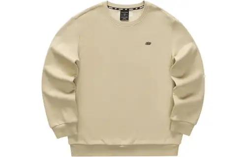 Skechers Colorful Solid Color Fleece Lined Knitted Fabric Crew Neck Pullover Sweatshirt Unisex Irish Cream