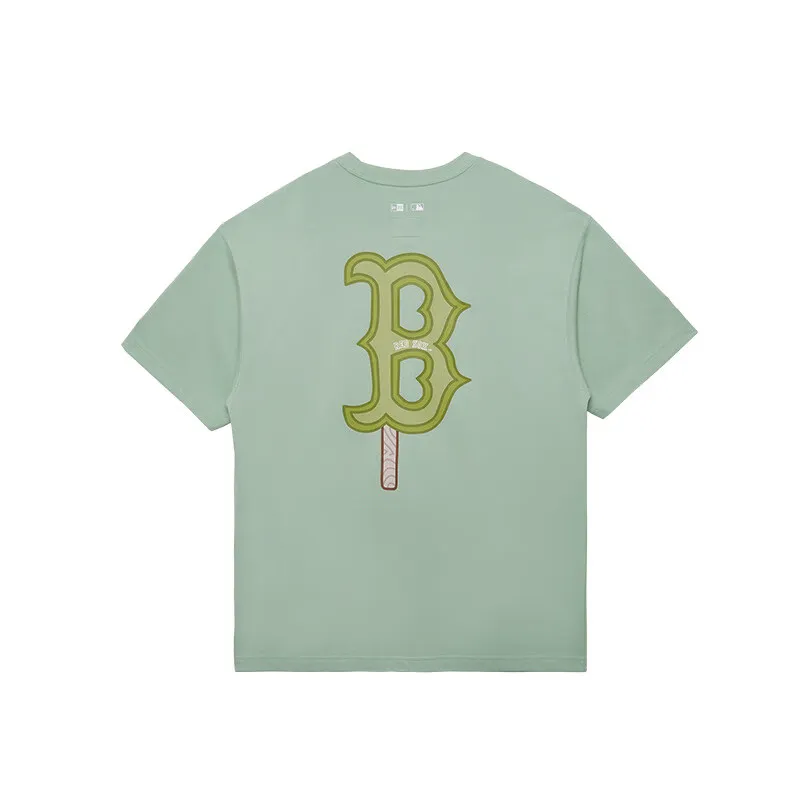 New Era T-Shirts Unisex Green Crew Neck Moderate Straight Fit