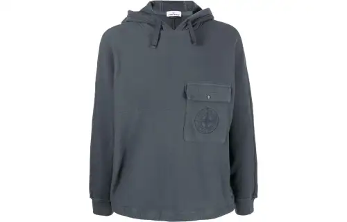 STONE ISLAND Sweatshirts Men's Gray Hooded Moderate Other