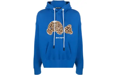 PALM ANGELS Leopard Kill The Bear Popover Hoodie