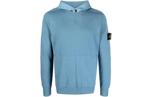 STONE ISLAND Sweatshirts Men's Haze Blue Hooded Moderate