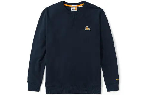 Timberland Sweatshirts Men's Dark Sapphire Blue Crew Neck Moderate Regular