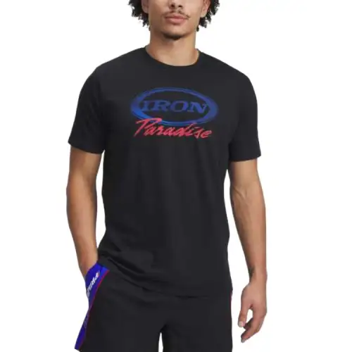 Under Armour UA Project Rock Iron Paradise T Shirt Men's Black