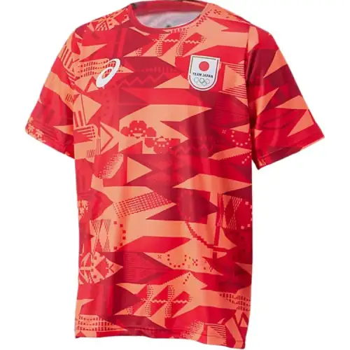 Asics Japan Track & Field Team Olympic Collection T Shirt Unisex Red