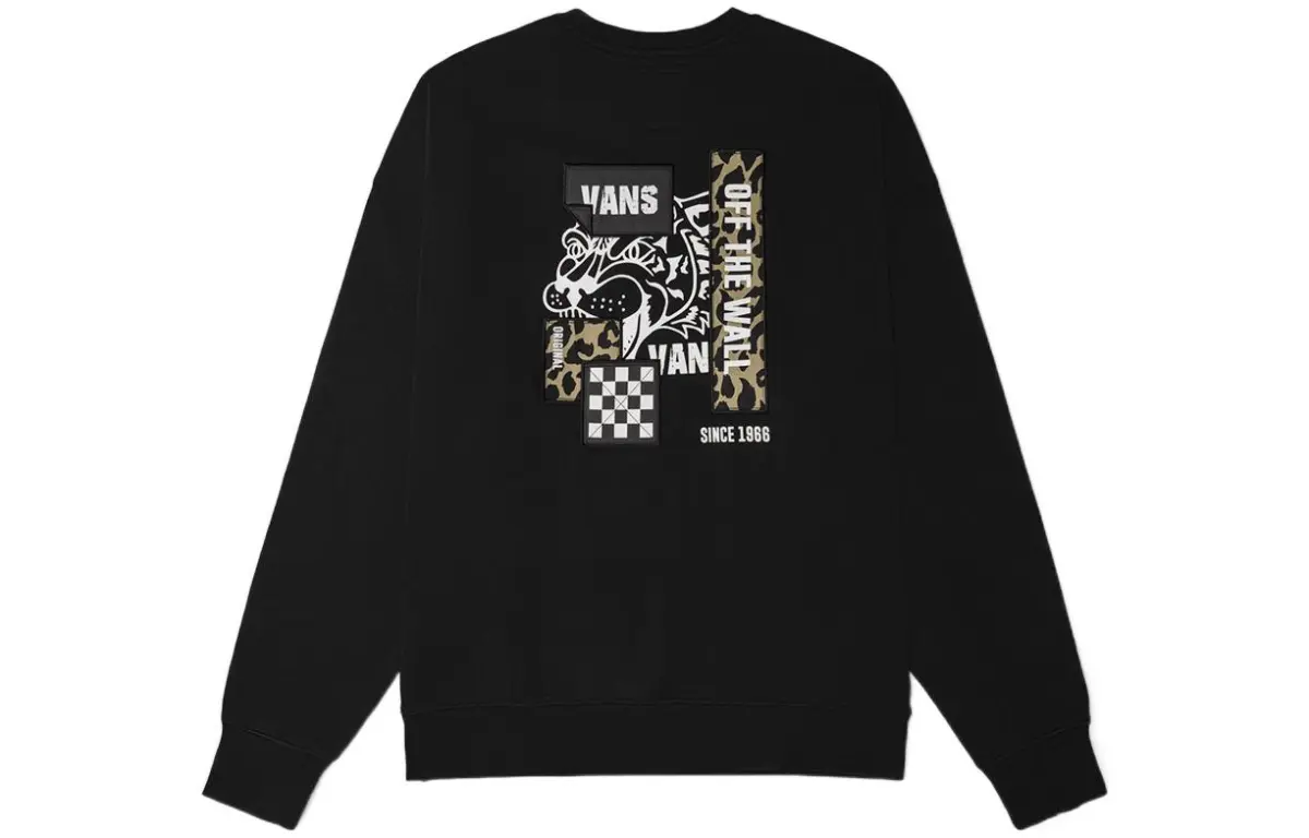 Vans Sweatshirts Unisex Black Crew Neck Moderate
