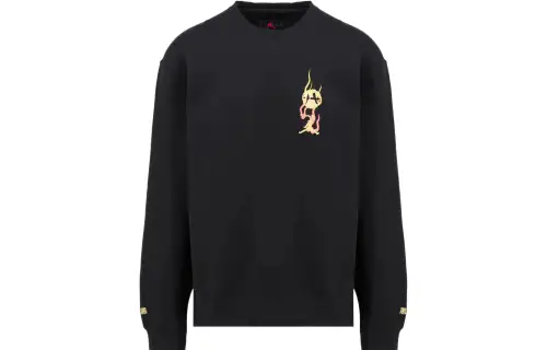 Jordan Brand X Rui Hachimura Sweatshirts Men's Black Crew Neck Moderate Regular