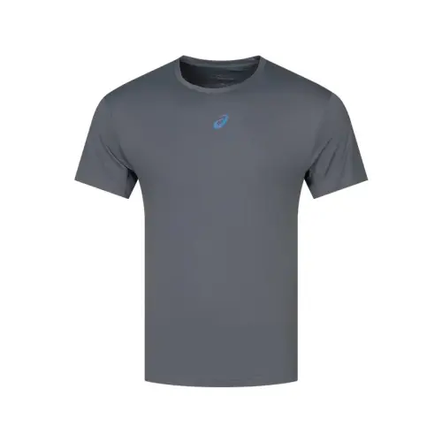 ASICS T Shirts Men's Dark Gray Crew Neck Moderate Straight Fit