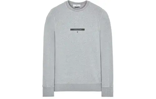 STONE ISLAND Sweatshirts Men's Pearl Gray Crew Neck Moderate Regular