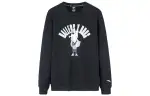ANTA Basketball Collection Sweatshirts Unisex Black Crew Neck Moderate Regular