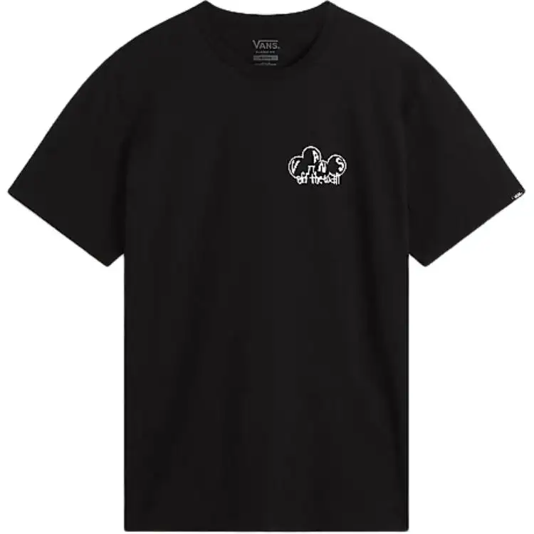 Vans T Shirts Men's Black Crew Neck Moderate Straight Fit