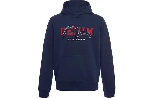 EVISU Hooded Sweatshirt Fall Men's Dark Blue