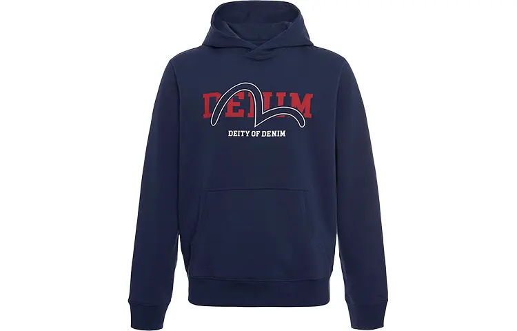 EVISU Hooded Sweatshirt Fall Men's Dark Blue