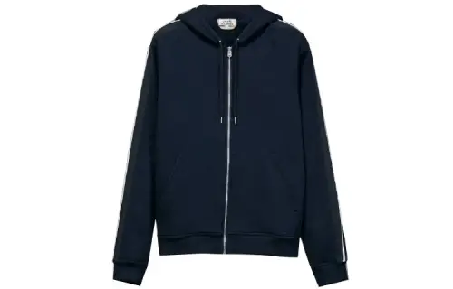 HERMES Sweatshirts Men's Blue Hooded Moderate