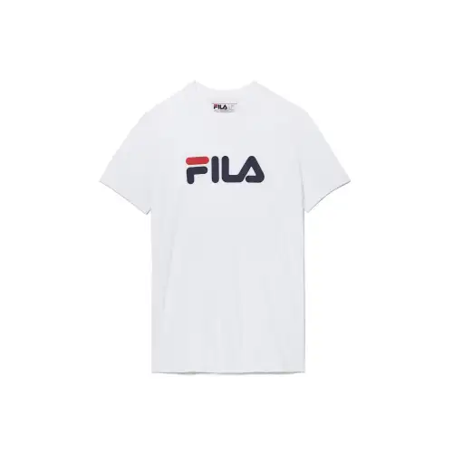 FILA T Shirts Unisex White Crew Neck