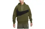 Nike SPORTSWEAR SWOOSH TECH FLEECE PULLOVER HOODIE Sweatshirt Men's Khaki Green