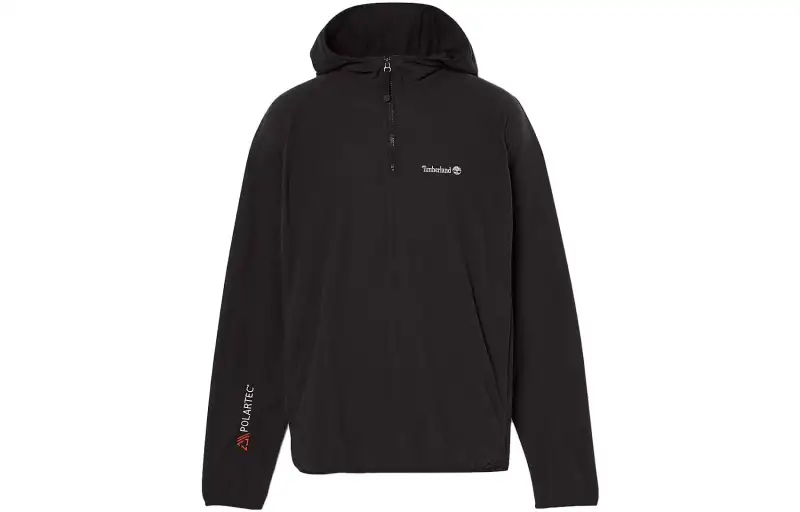 Timberland Sweatshirts Men's Black Hooded Moderate Regular