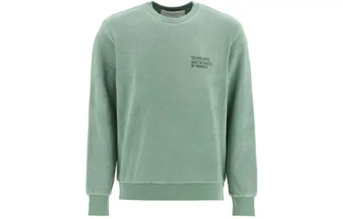Golden Goose Sweatshirts Men's Green Crew Neck Moderate Regular