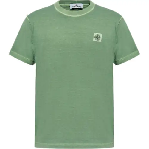 STONE ISLAND Logo Patch Crewneck T Shirt
