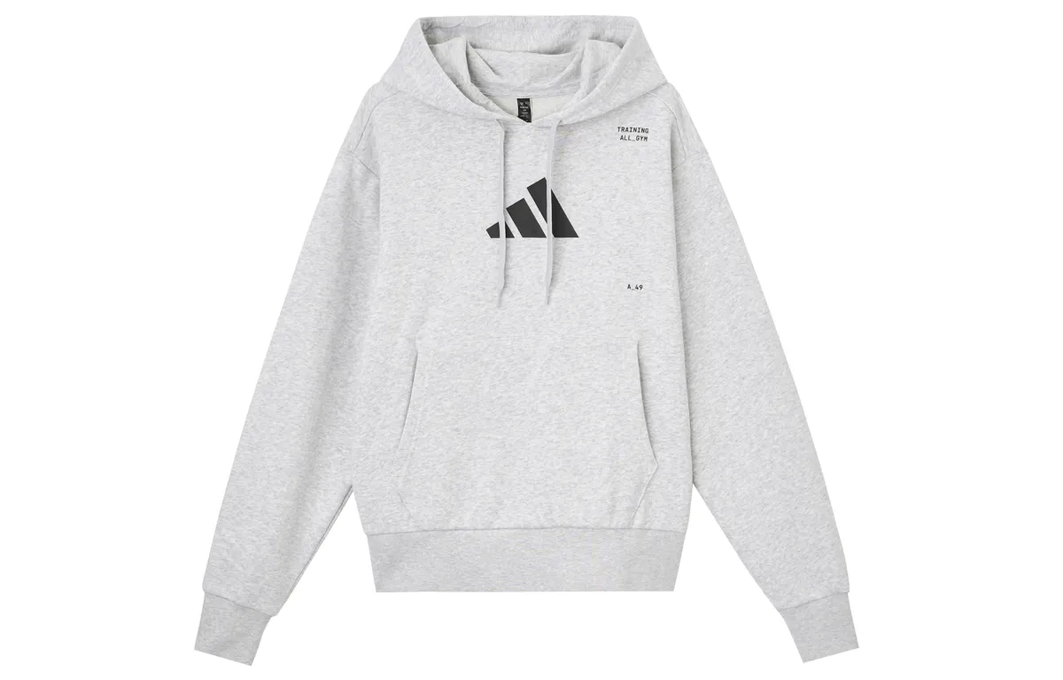 Adidas Sweatshirts Men's Gray Hooded Moderate Other