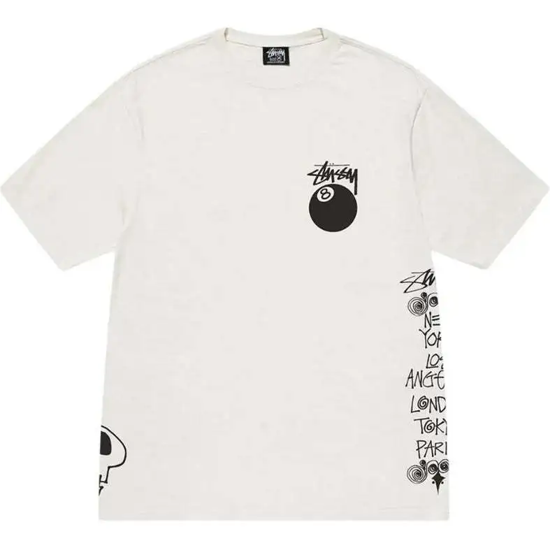 Stussy T Shirts Unisex White Crew Neck Moderate Straight Fit