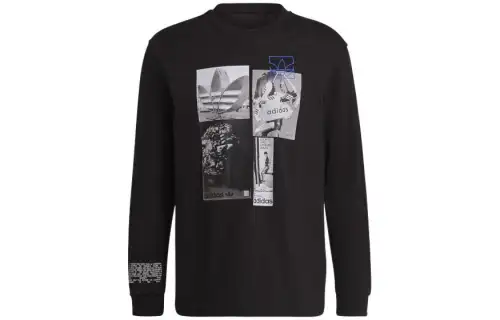 Adidas Originals Memory Sweatshirts Men's Black Crew Neck Moderate