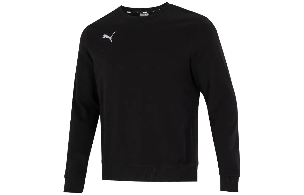 PUMA Sweatshirts Men's Black Crew Neck Moderate Regular