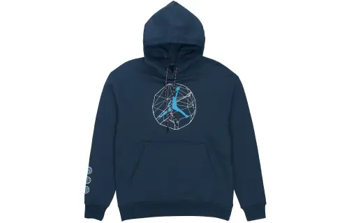 Jordan Sweatshirts Men's Military Arsenal Deep Sea Blue Hooded Moderate Regular