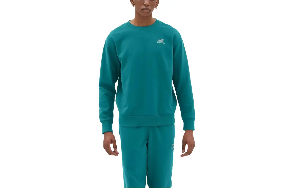 New Balance Sweatshirts Unisex Green Crew Neck Moderate Regular