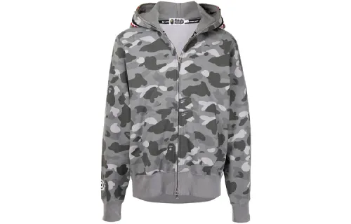 A BATHING APE Sweatshirts Men's Hooded Moderate Cardigan