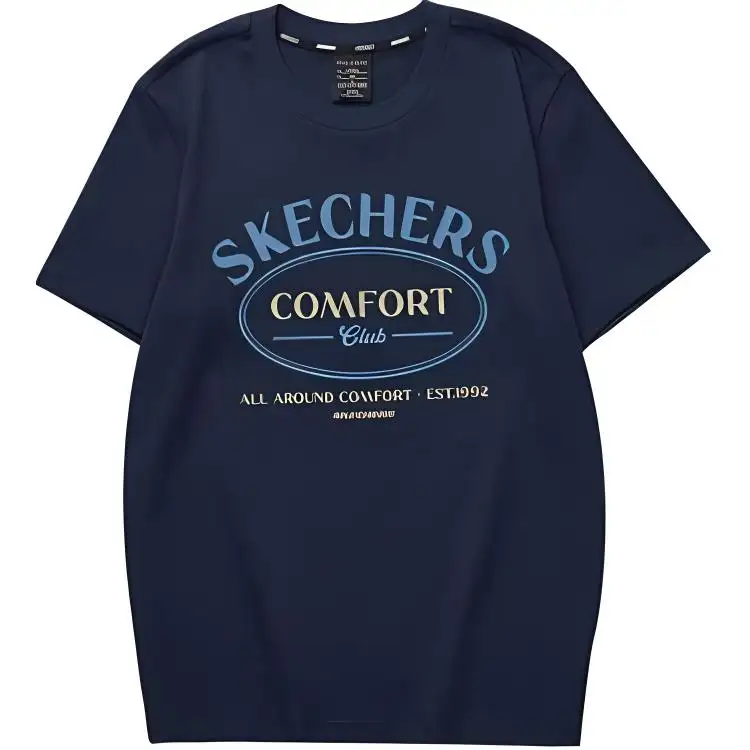 Skechers Colorful T Shirt Men's Navy Blue