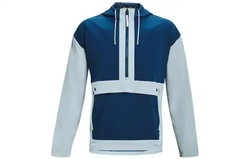 Under Armour RUSH Sweatshirts Men's Blue Hooded Moderate