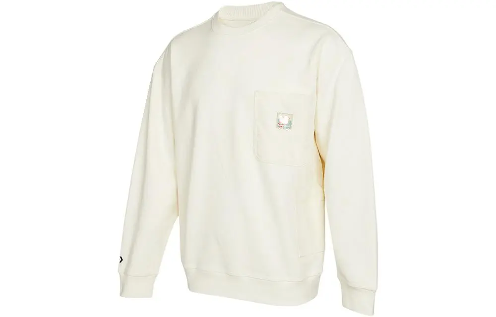 Converse Sweatshirts Men's White Crew Neck Moderate Regular