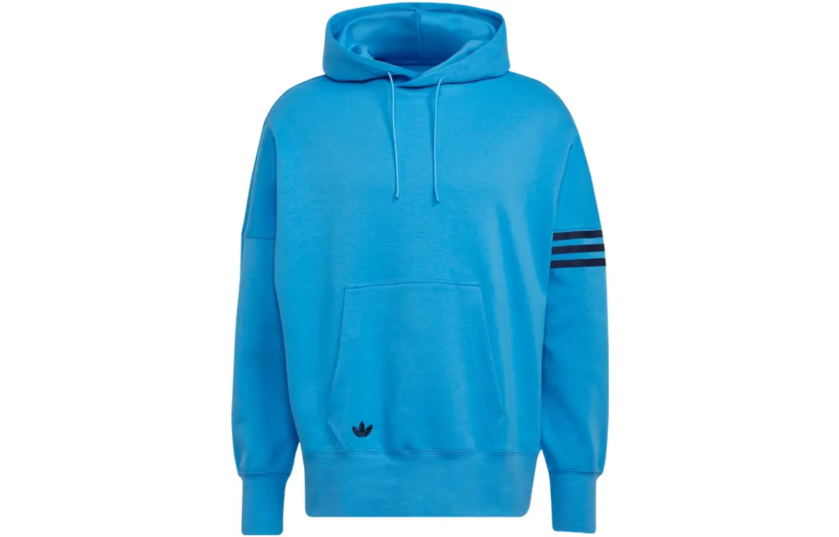 Adidas Originals Neuclassics Sweatshirts Men's Blue Hooded Moderate Straight Fit