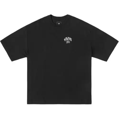 Vans T Shirts Unisex Black Crew Neck Moderate Straight Fit