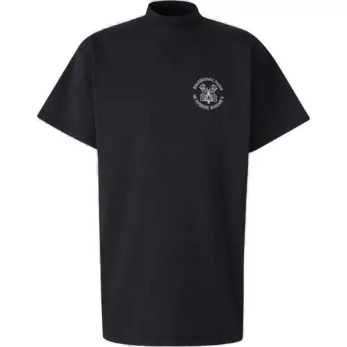 Balenciaga Logo Printed Crewneck T Shirt