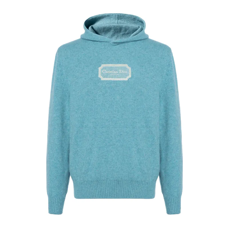 DIOR Homme Logo Patch Long Sleeved Hoodie