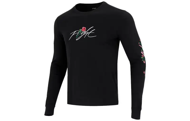 Jordan Sweatshirts Men's Black Crew Neck Moderate Regular