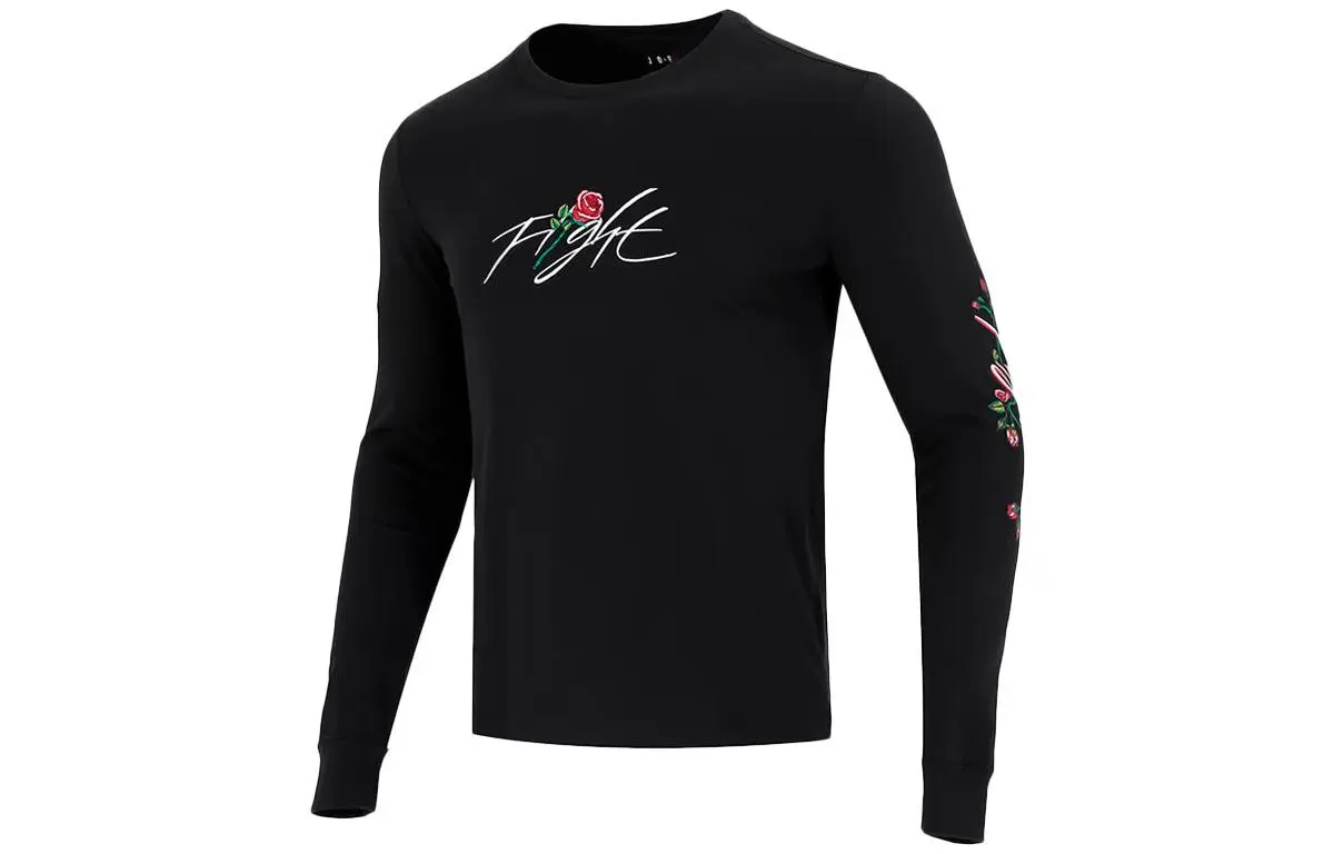 Jordan Sweatshirts Men's Black Crew Neck Moderate Regular