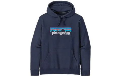 Patagonia Uprisal P 6 Logo Print Thickened And Fleece Lined Pullover Hooded Sweatshirt Unisex
