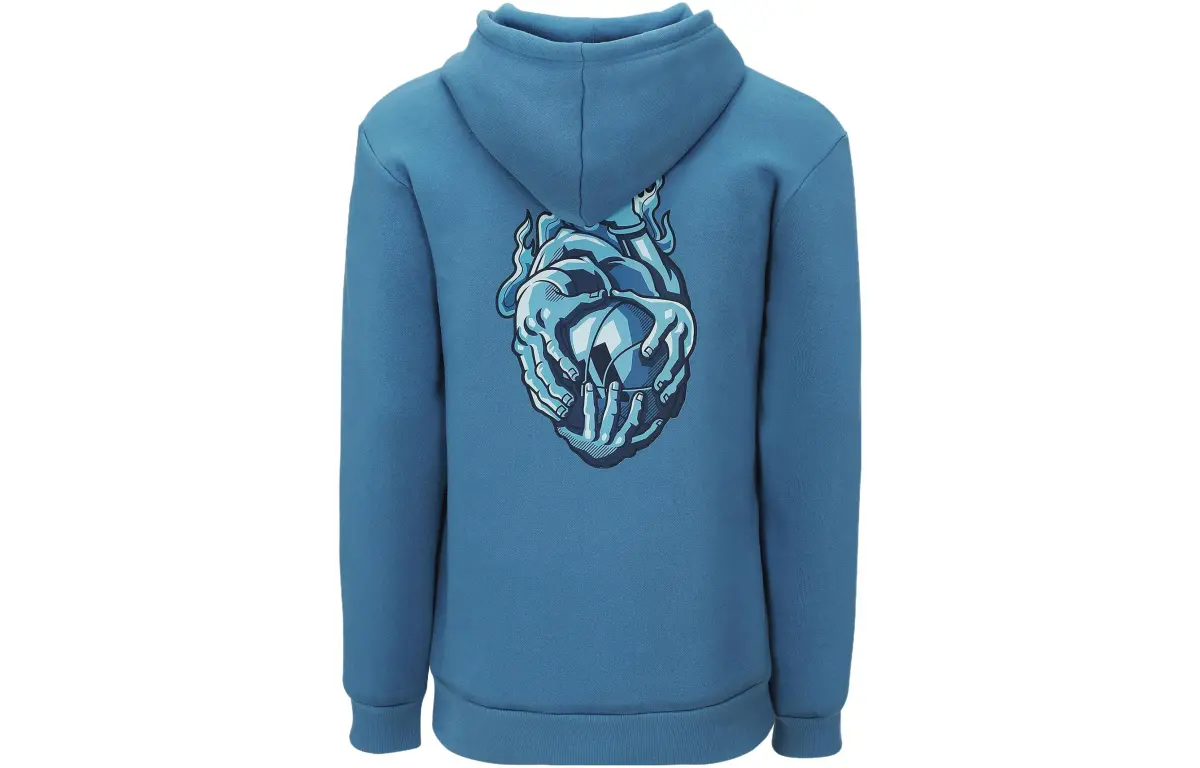 Adidas Sweatshirts Men's Blue Hooded Moderate Regular